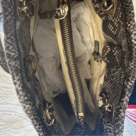 NWT Kate Spade Gorgeous quilted Small Maryanne Gold Coast Snakeskin Bag - Picture 7 of 10